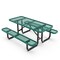 Flash Furniture Mantilla Rectangle Picnic Table, Green, Expanded Metal Mesh Top, Black Frame W/ Anchors, 72-1/4 in L SLF-EML72-H48L-GN-GG - alternate 10